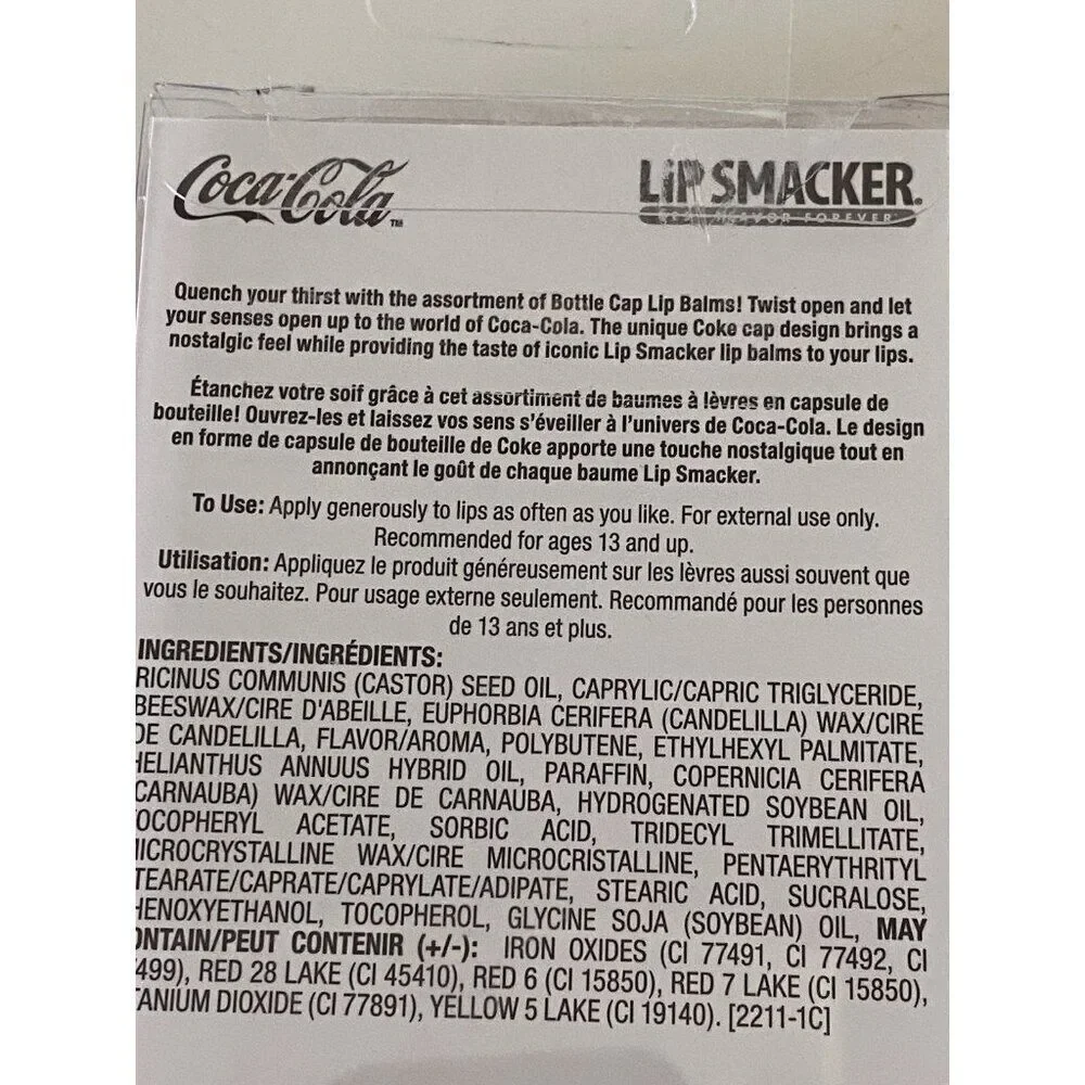 Set Of 3 Lip Smacker Cherry Coke Coca‎ Cola Classic Fanta Strawberry Lip Balms